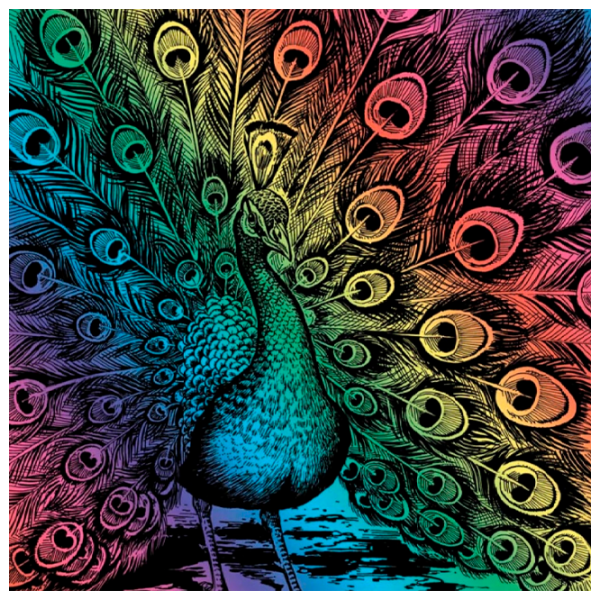 Set de creație Sequin Art Artfoil Rainbow Peacock SQ0543 8+/ Multicolor Multicolor photo 2