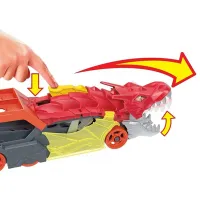 Грузовик Hot Wheels Разъярённый дракон с хранилищем для машинок GTK42 Черный Красный photo 3