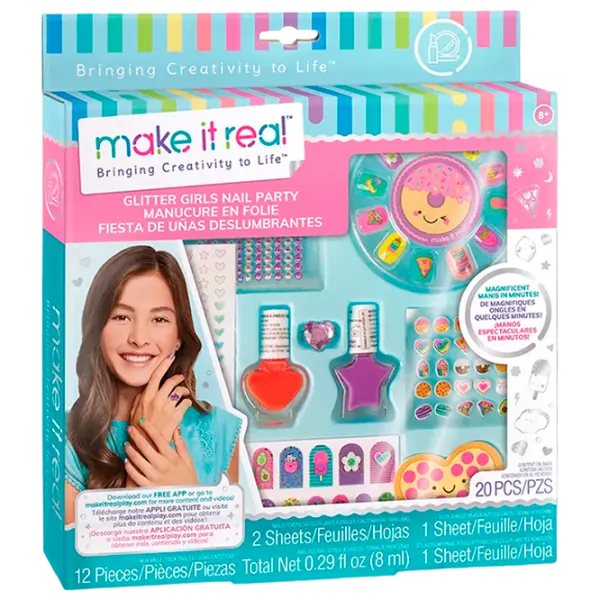 Set de creație Make It Real Bringing Creativity to Life Glitter Girls Nail Party 2306 8+/ Multicolor Multicolor photo 1