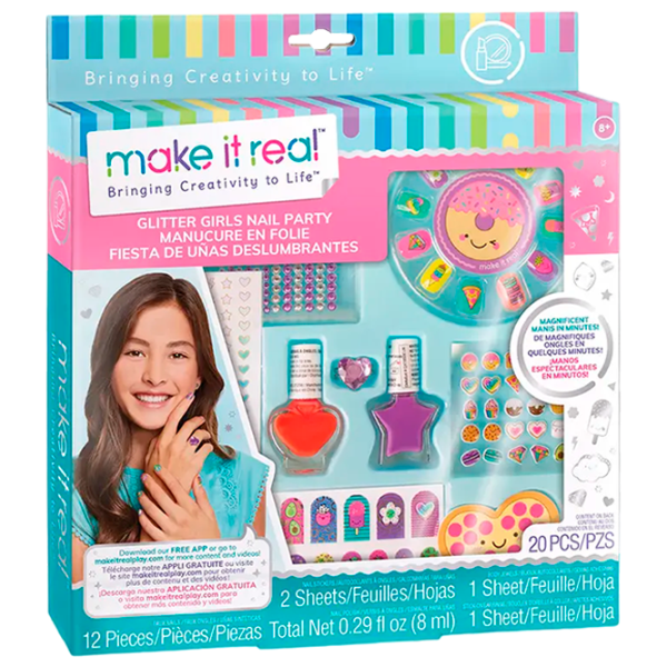 Set de creație Make It Real Bringing Creativity to Life Glitter Girls Nail Party 2306 8+/ Multicolor Multicolor photo 1