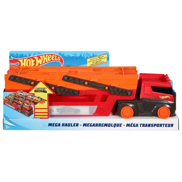 Грузовик Mattel Mega Transportator GHR48 Черный Красный photo 1