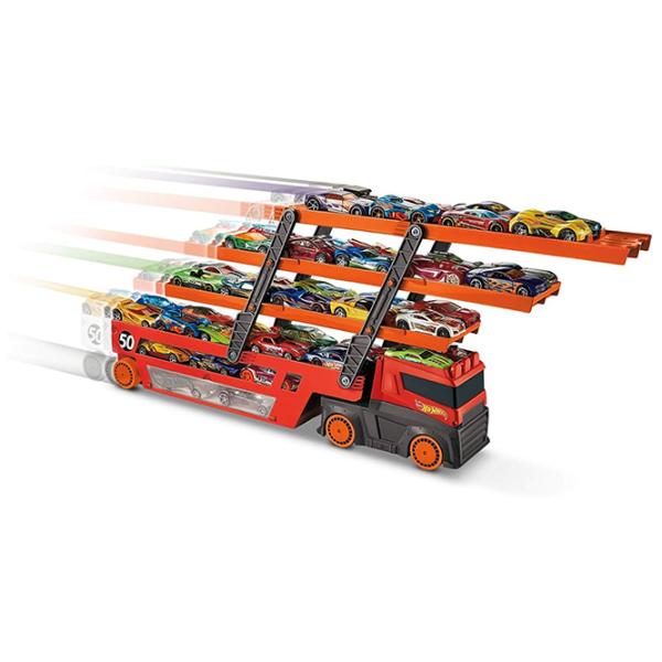 Грузовик Mattel Mega Transportator GHR48 Черный Красный photo 2