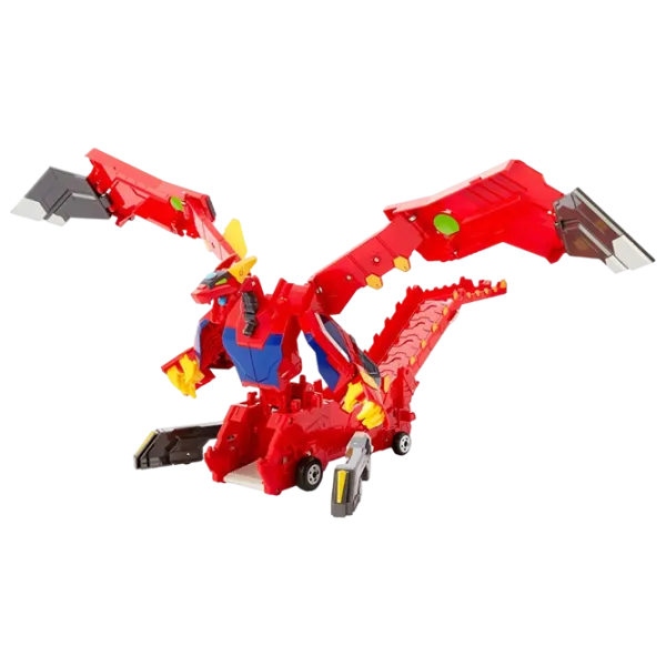 Машина-трансформер Mattel Mecard Mega Dragon Turning Mecard FWY67 Черный Красный photo 1