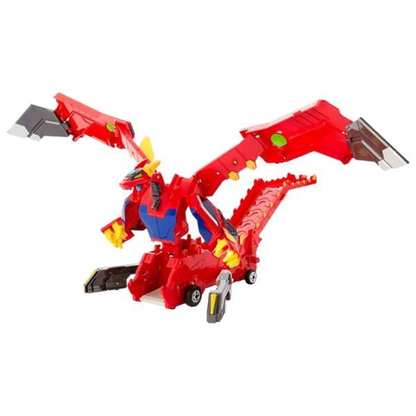 Машина-трансформер Mattel Mecard Mega Dragon Turning Mecard FWY67 Черный Красный photo 1