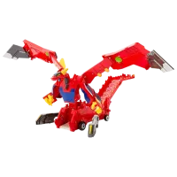Машина-трансформер Mattel Mecard Mega Dragon Turning Mecard FWY67 Черный Красный