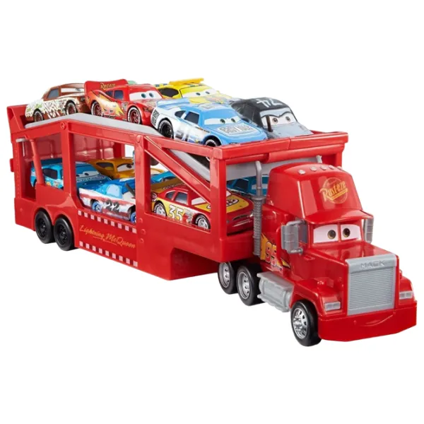 Грузовик Mattel Cars Mack Transporter HDN03 Серый Красный photo 5