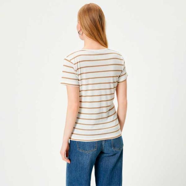 Tricou pentru femei Koton 4SAK50603EK 65% poliester , 35% viscoză/ Beige photo 4