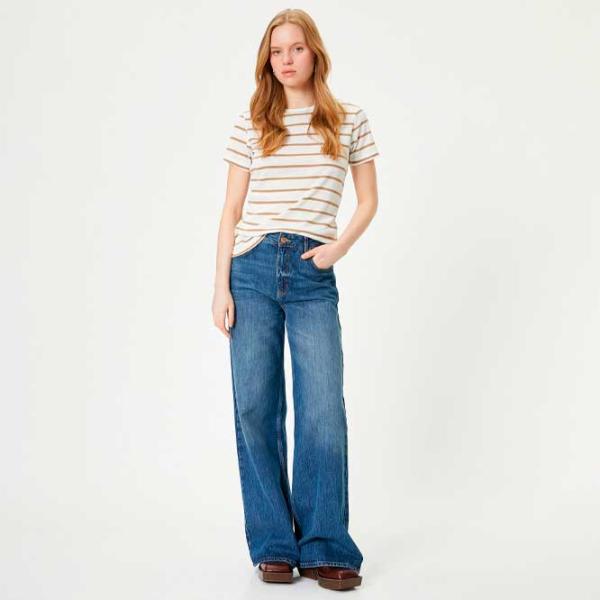 Футболка для женщин Koton 4SAK50603EK 65% полиэстер , 35% вискоза/ Бежевый photo 3