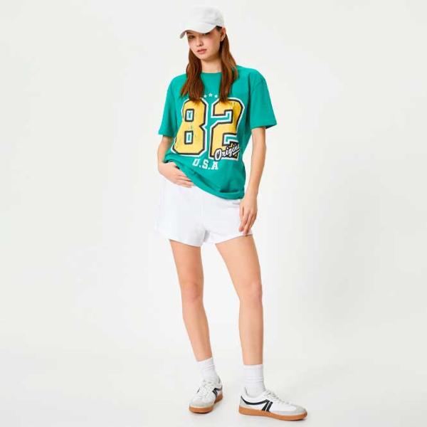 Tricou pentru femei Koton 4SAL10187IK 100% bumbac/ Green photo 2