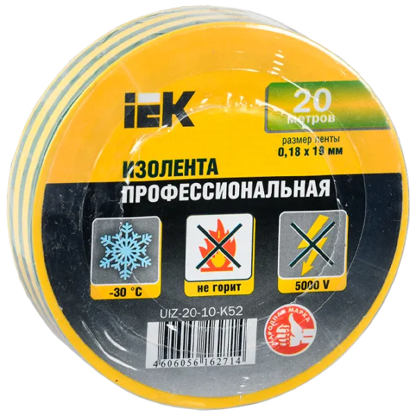 Bandă izolantă IEK UIZ-20-10-K52 PVC photo 1