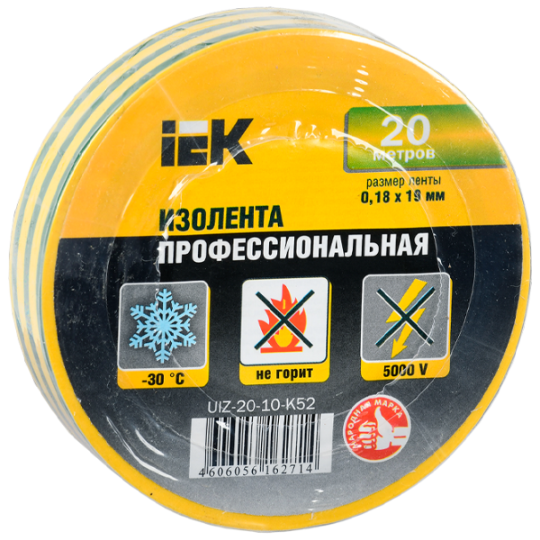 Bandă izolantă IEK UIZ-20-10-K52 PVC photo 1