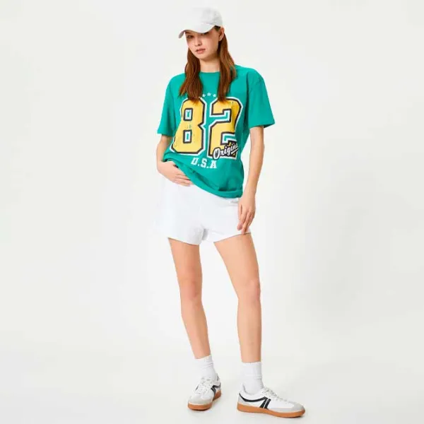 Tricou pentru femei Koton 4SAL10187IK 100% bumbac/ Green photo 2