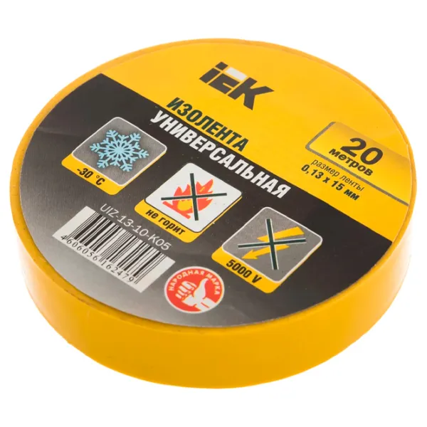 Bandă izolantă IEK UIZ-13-10-K05 PVC photo 1