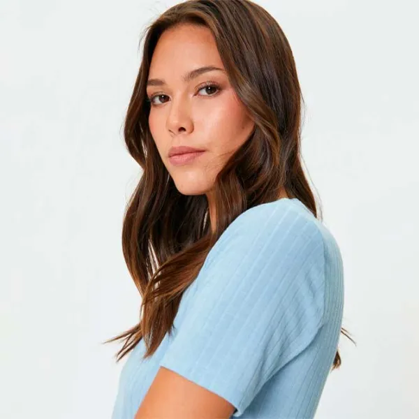 Tricou pentru femei Koton 4SAK50238EK 75% poliester/ Blue photo 2