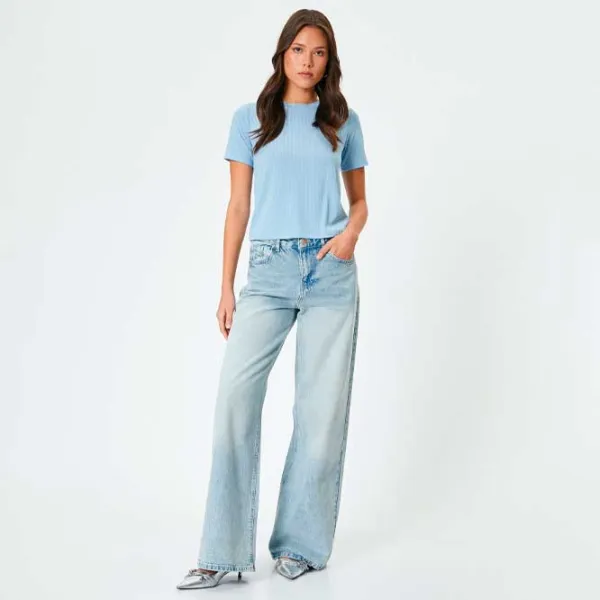 Tricou pentru femei Koton 4SAK50238EK 75% poliester/ Blue photo 3