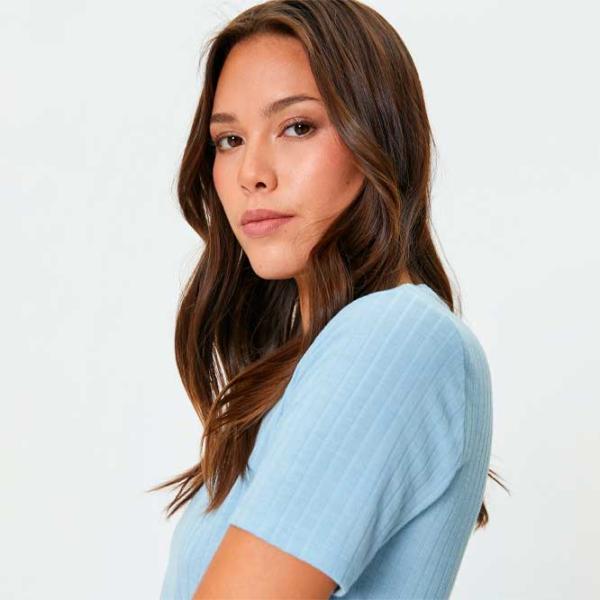 Tricou pentru femei Koton 4SAK50238EK 75% poliester/ Blue photo 2