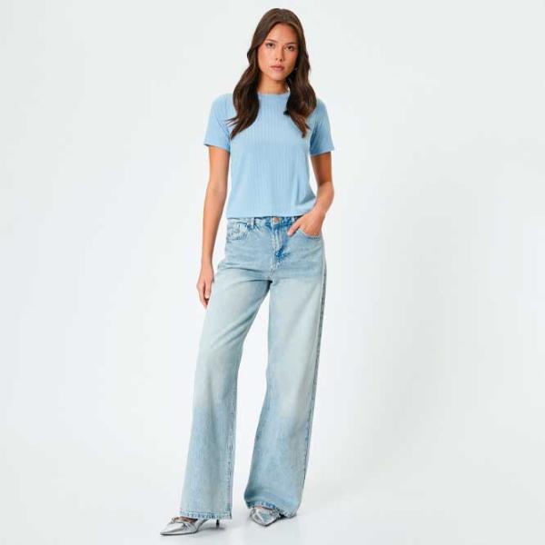 Tricou pentru femei Koton 4SAK50238EK 75% poliester/ Blue photo 3