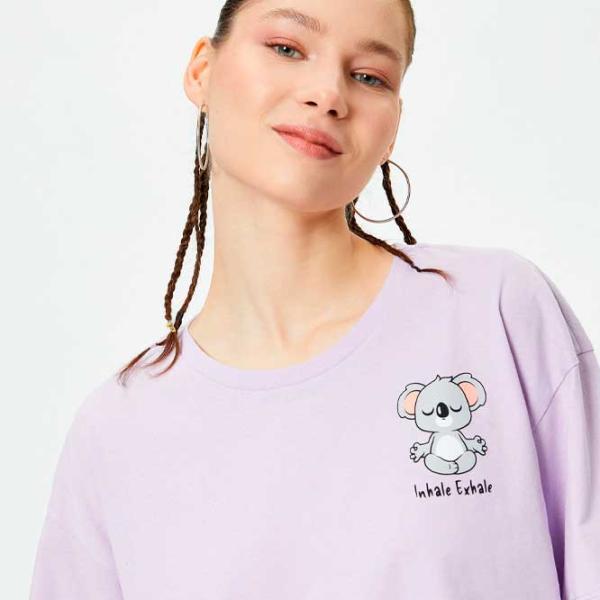 Tricou pentru femei Koton 4SAL10566IK 100% bumbac/ Purple photo 2