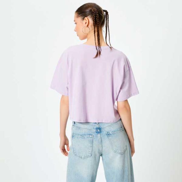 Tricou pentru femei Koton 4SAL10566IK 100% bumbac/ Purple photo 4