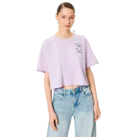 Футболка для женщин Koton 4SAL10566IK 100% хлопок/ Пурпурный