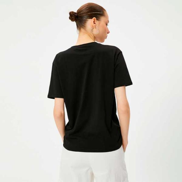 Футболка для женщин Koton 4SAL10761IK 100% хлопок/ Черный photo 4