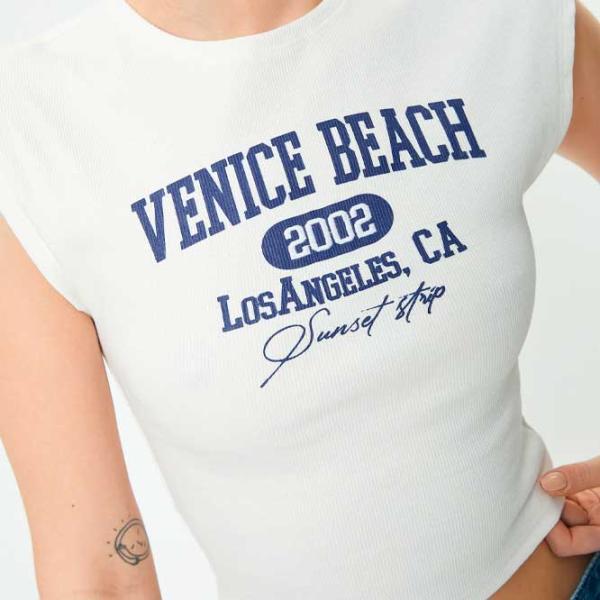 Tricou pentru femei Koton 4SAL10641IK 100% bumbac/ White photo 5