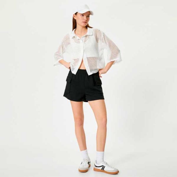 Tricou pentru femei Koton 4SAL10852IK 100% poliester/ White photo 4