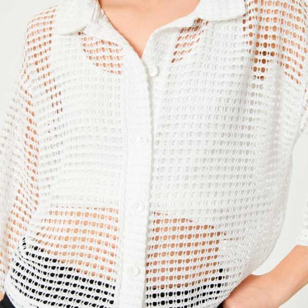 Tricou pentru femei Koton 4SAL10852IK 100% poliester/ White photo 5