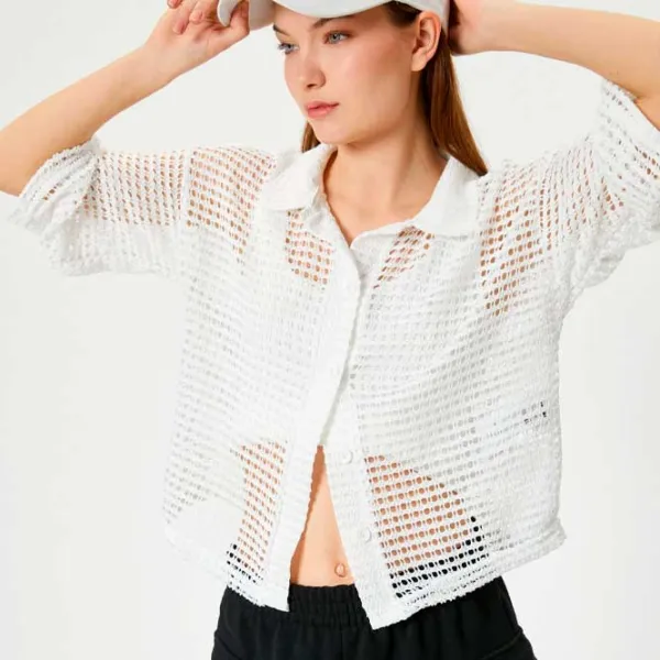 Tricou pentru femei Koton 4SAL10852IK 100% poliester/ White photo 2