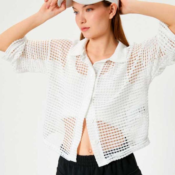 Tricou pentru femei Koton 4SAL10852IK 100% poliester/ White photo 2