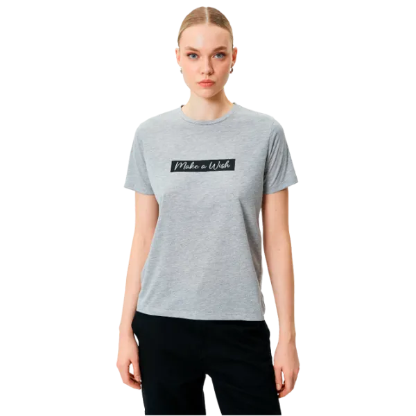 Tricou pentru femei Koton 4SAK50427EK 100% poliester/ Gray photo 1