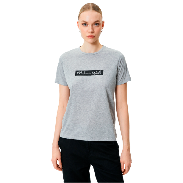 Tricou pentru femei Koton 4SAK50427EK 100% poliester/ Gray photo 1