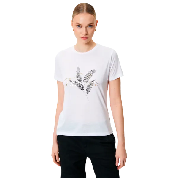 Tricou pentru femei Koton 4SAK50400EK 65% poliester , 35% viscoză/ White photo 1