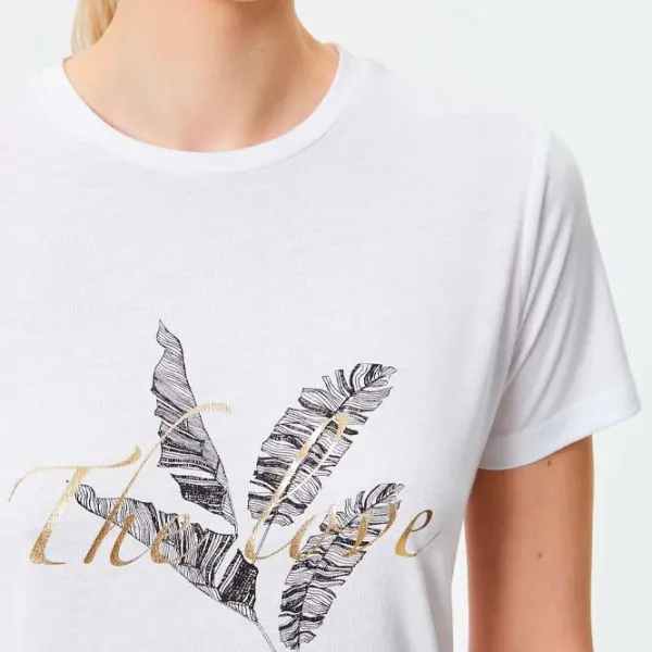 Tricou pentru femei Koton 4SAK50400EK 65% poliester , 35% viscoză/ White photo 5