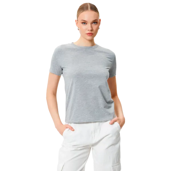 Tricou pentru femei Koton 4SAK50428EK 70% poliester/ Gray photo 1