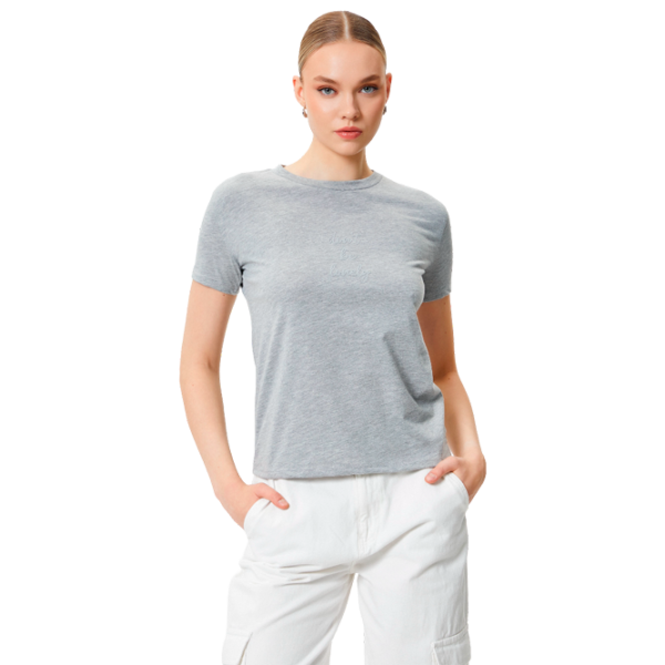 Tricou pentru femei Koton 4SAK50428EK 70% poliester/ Gray photo 1