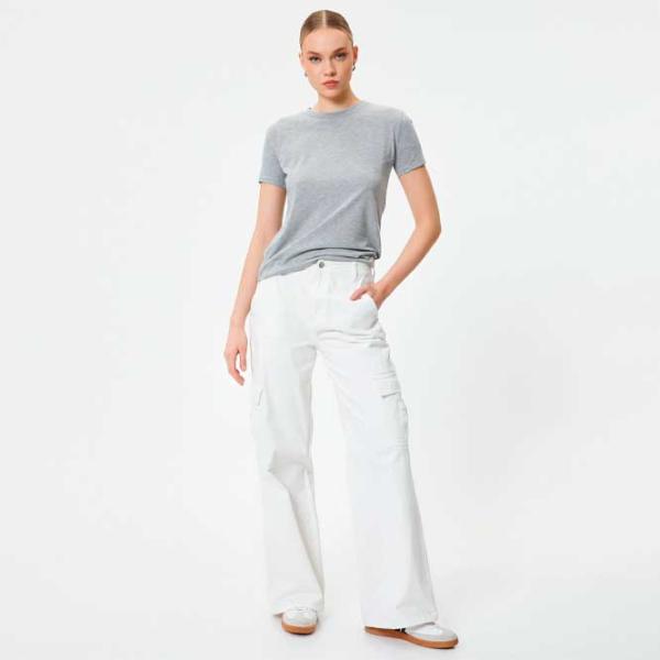 Tricou pentru femei Koton 4SAK50428EK 70% poliester/ Gray photo 3