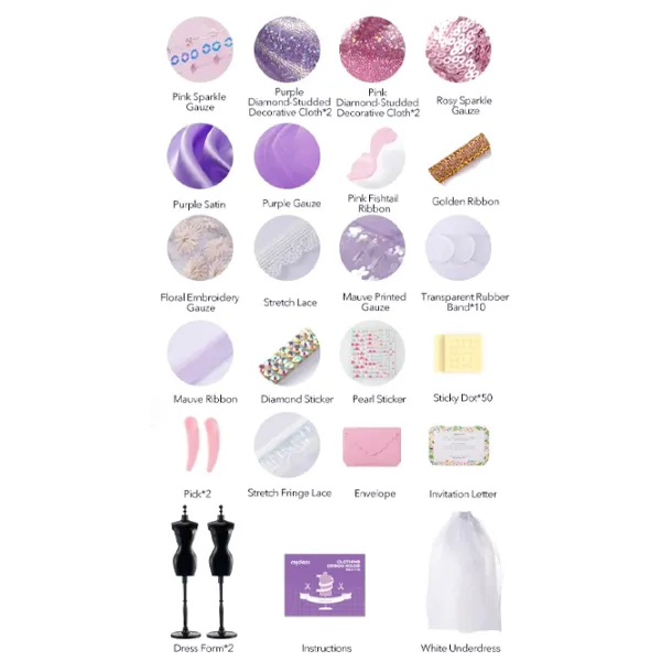 Set de creație Mideer Clothing Design House Princess Dresses MD6362 5+/ Multicolor Multicolor photo 2