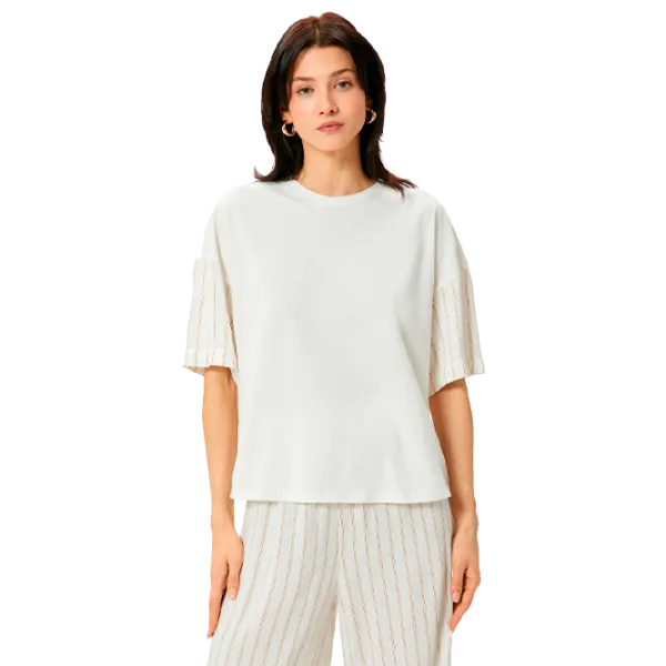 Tricou pentru femei Koton 4SAK50007UK 97% Bumbac/ White photo 1