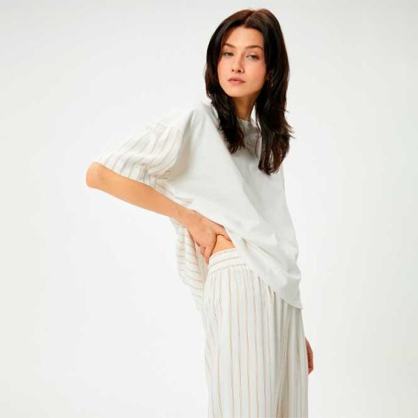 Tricou pentru femei Koton 4SAK50007UK 97% Bumbac/ White photo 2