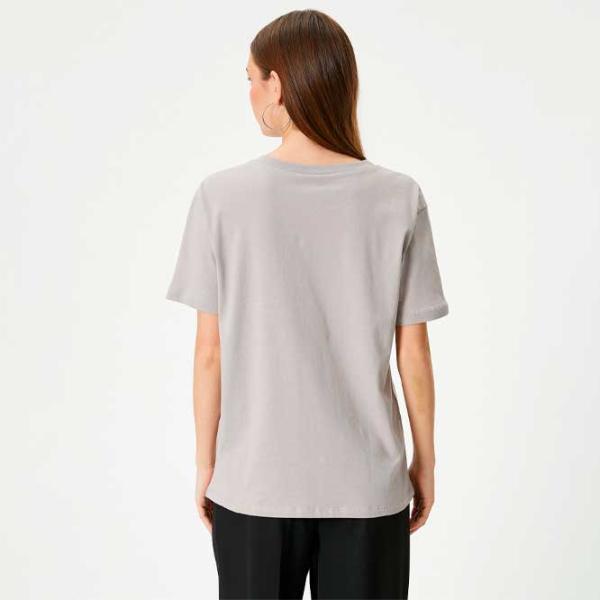 Tricou pentru femei Koton 4SAL10764IK 100% bumbac/ Gray photo 4