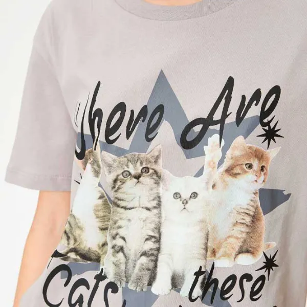 Tricou pentru femei Koton 4SAL10764IK 100% bumbac/ Gray photo 5