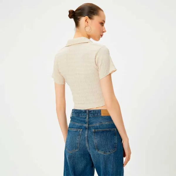 Футболка для женщин Koton 4SAL10129IK 100% полиэстер/ Бежевый photo 4