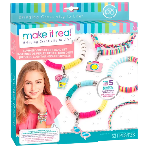Креативный набор Make It Real Bringing Creativity to Life Summer Vibes Heishi Bead Bracelets 1317M 8+/ Разноцветный Разноцветный photo 1