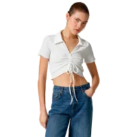 Tricou pentru femei Koton 4SAL10129IK 100% poliester/ White