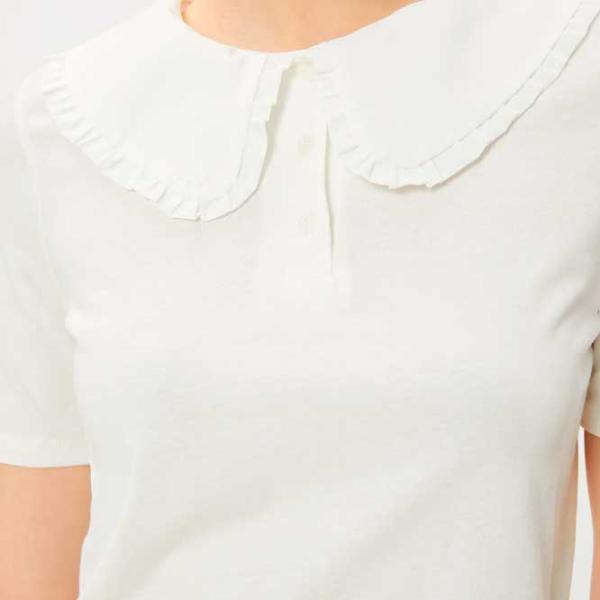 Tricou pentru femei Koton 4SAL10483IK 100% bumbac/ White photo 5