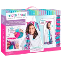 Set de creație Make It Real Bringing Creativity to Life Unicorn Hoodie Blanket 1603M 8+/ Multicolor White
