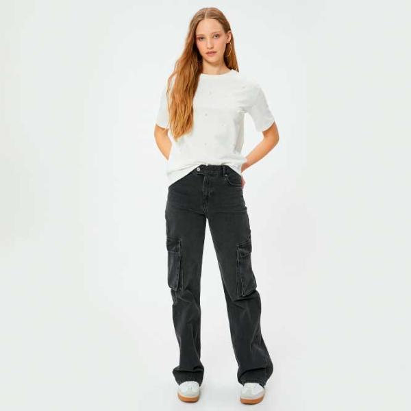 Футболка для женщин Koton 4SAL10789IK 100% хлопок/ Белый photo 3