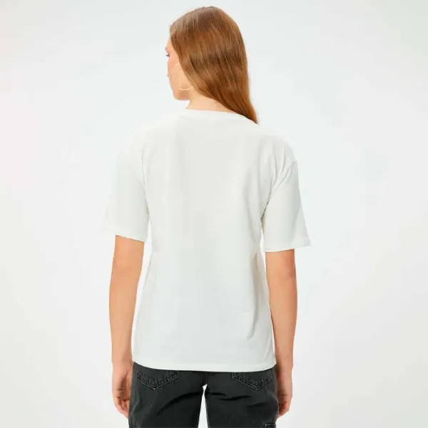 Tricou pentru femei Koton 4SAL10789IK 100% bumbac/ White photo 4