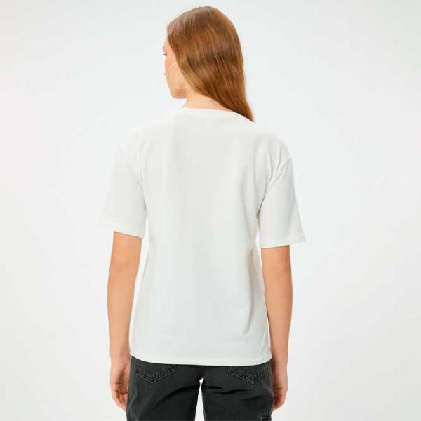 Tricou pentru femei Koton 4SAL10789IK 100% bumbac/ White photo 4